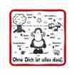 Untersetzer Schaf Ohne dich ist alles doof